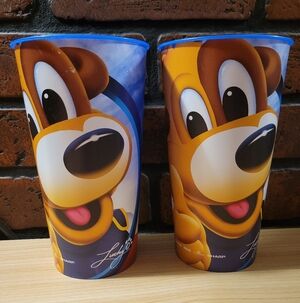 Pair of Aaron's Lucky Dog Plastic Drink Cups